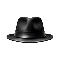 Fedora hat on transparent background Generative AI
