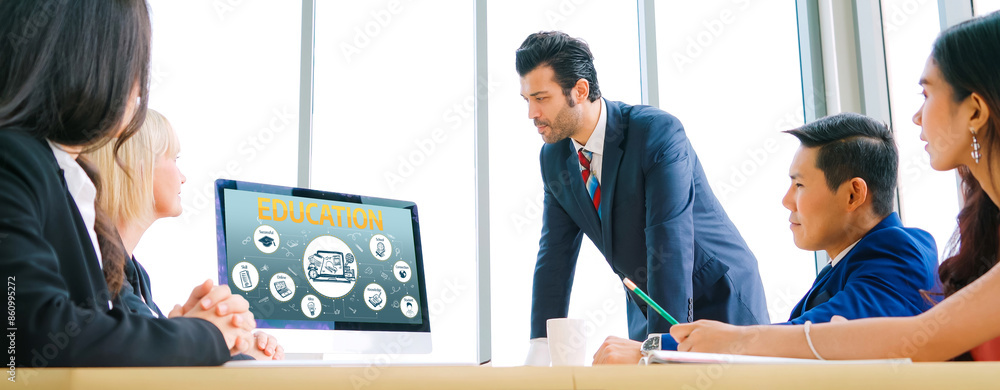 Poster e-learning website with sofware for student to study online on the internet network snugly