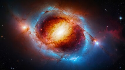 Beautiful nebulae and stars in the night sky. Supernova background wallpaper