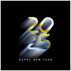 Modern 2025 Typography Design Vibrant and Bold Graphics for Cards, Posters, and Calendars