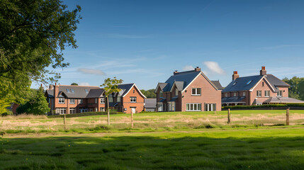 Large executive new build house on an exclusive development in the English countryside : Generative AI