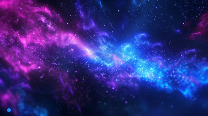 Naklejka premium Abstract background in blue and purple neon glow colors on black. Speed of light in galaxy. Explosion in universe. Cosmic background for event, party, carnival, celebration