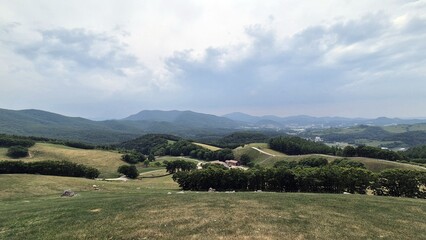 landscape with mountains and sky