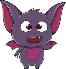 cute cartoon vampire bat