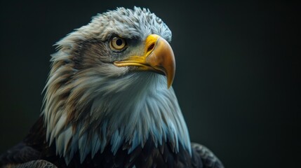 Fototapeta premium Majestic Bald Eagle Close-Up Portrait