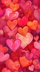 Abstract Love Hearts Background