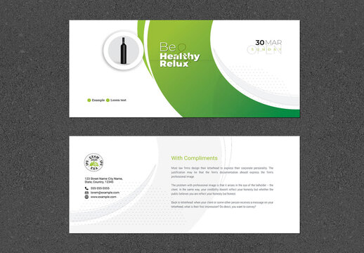 Health Relax & Spa Compliment Card Template