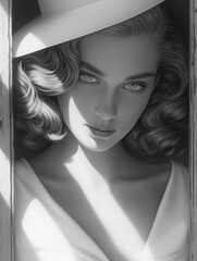 woman retro noir