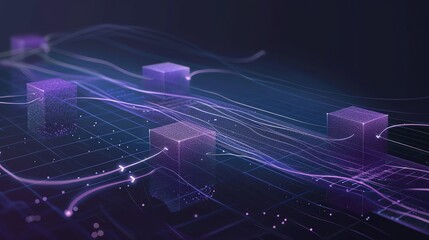 Fototapeta premium Background close up photorealistic Arrows and Flow Lines Connecting network , glow colors, neon color, long exposure, banner 16:9