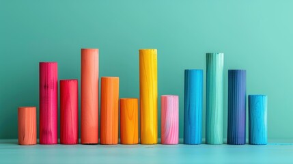 Obraz premium 2D bar chart displaying the survey results of customer satisfaction levels across different regions, with each bar representing a region, on a neutral background