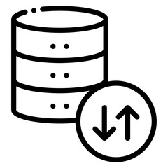 database storage transfer traffic icon