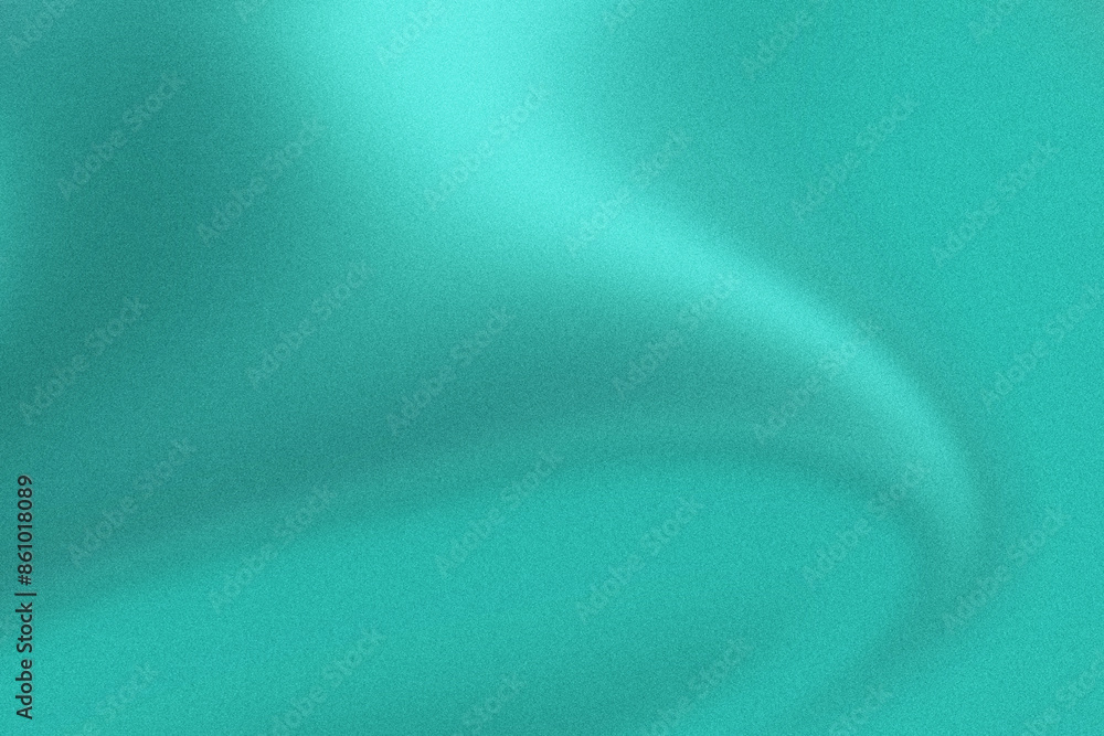 Poster turquoise grainy texture background with smooth gradient creating abstract shape