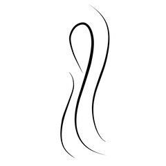 Hand drawn fire steam. smooth aroma smoke, vector hookah clouds,  incense comic steams waves