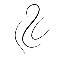 Hand drawn fire steam. smooth aroma smoke, vector hookah clouds,  incense comic steams waves