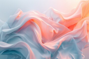 Obraz premium Abstract Draped Fabric in Soft Tones