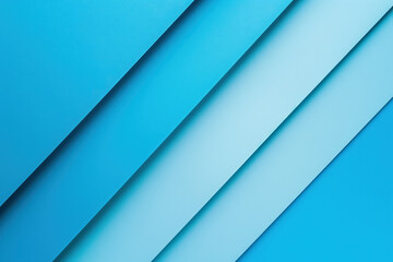 Fototapeta premium Abstract blue gradient background with stripes forming layers