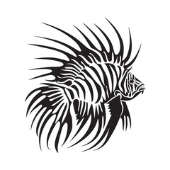 Lion fish Stock Illustrations. Lion fish logo designs isolated on white background