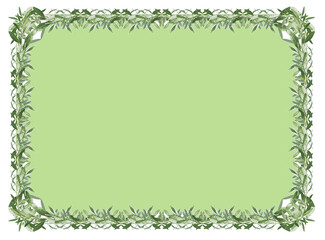 Cadre vert végétal 