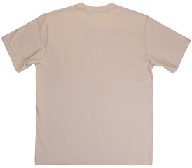 Back beige t-shirt mockup
