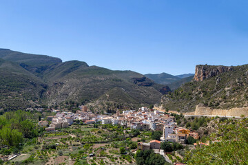 Fototapeta premium Panoramic view of Sot de Chera. Valencia, Spain.