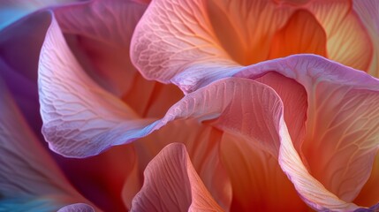 Close-Up View of Delicate Flower Petals