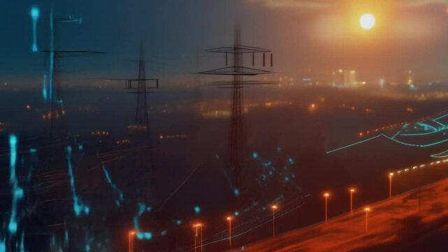 Smart grids manage energy distribution efficiently and reduce waste. Energy system concept - Powered by Adobe