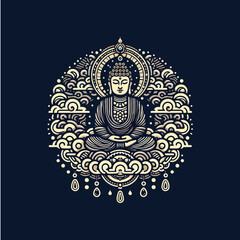 design vector template illustration of buddha