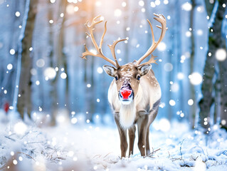 snowy glen before their big night of gift delivery ,
Antlered Wonders The Allure of Reindeer in Nature
