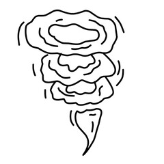 Hand drawn Doodle Smoke, Clouds, Fog or Steam