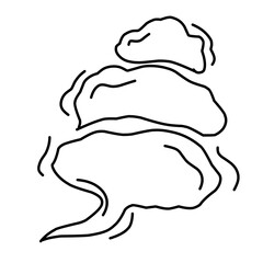 Hand drawn Doodle Smoke, Clouds, Fog or Steam