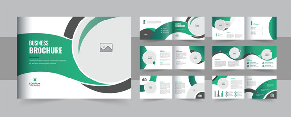 corporate modern landscape brochure template design layout, Landscape brochure layout vector