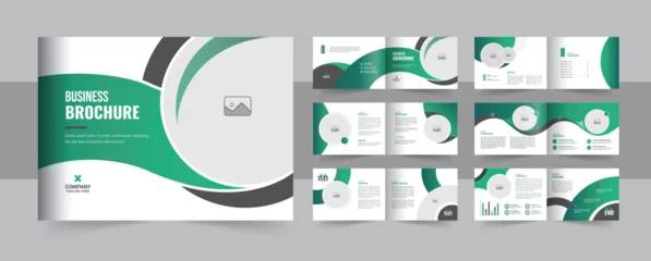 Fotobehang Donkergrijs corporate modern landscape brochure template design layout, Landscape brochure layout vector  © Pavel