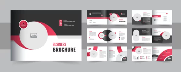 Fotobehang Donkergrijs Landscape company profile brochure template design vector, Trendy minimalist brochure template design layout  © Pavel