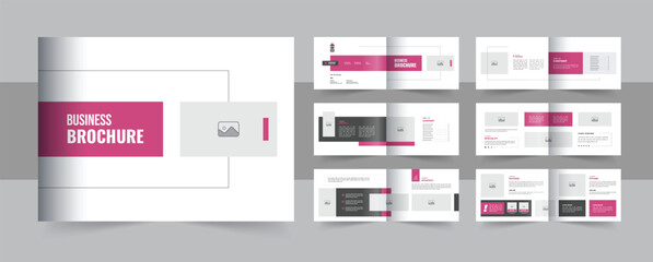 Creative brochure design layout, Multipurpose brochure template with cover, back and inside pages