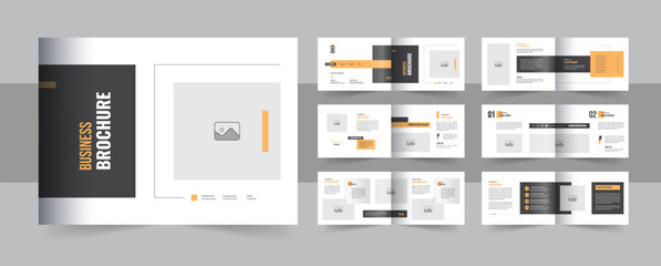 Modern landscape business brochure design, company portfolio brochure or company profile brochure design layout