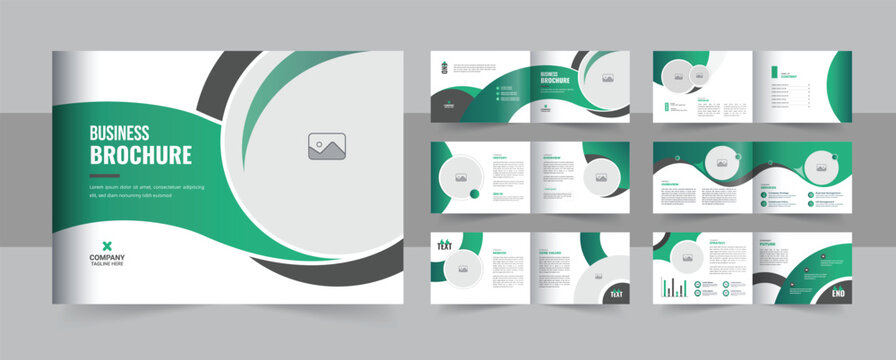 corporate modern landscape brochure template design layout, Landscape brochure layout vector