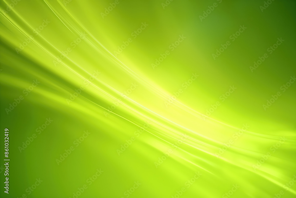 Poster abstract green background with smooth lines flowing