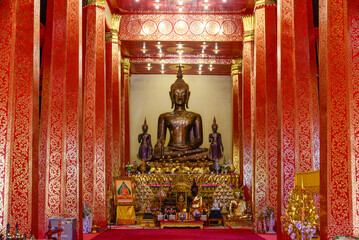 ラオスの首都ヴィエンチャンにある美しい寺院の風景Beautiful temple scenery in...