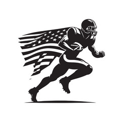 AMERICAN FOOTBALL SILHOUETTE vector illustration