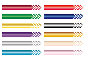 バナーにも使えるカラフルな矢印のセット