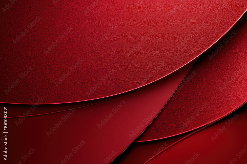 Poster red metallic shapes creating abstract background design
