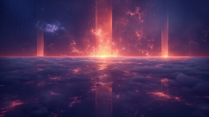 Fototapeta premium Futuristic Sci-Fi Horizon