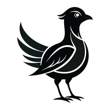 recommend clip art: Silhouette of a bird on white Background. vector line art of abstract art design, minimal bird line logo icon illustration isolated on white background. Bird Silhouette Vector Art illustration.