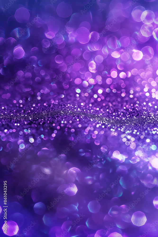 Poster purple glitter abstract background with bokeh defocused lights creating festive mood