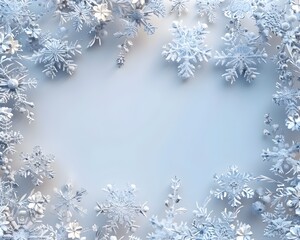 Delicate Snowflake Frame for Winter Wonderland Feel