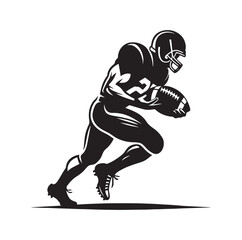 AMERICAN FOOTBALL SILHOUETTE vector illustration