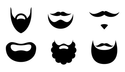 vector of a mustache and beard