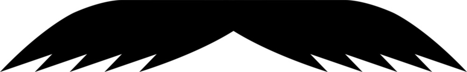 vector of a black mustache