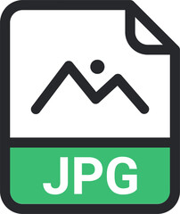 jpg file icon vector. symbol, sign, image