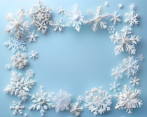 Delicate Snowflake Frame Adds Winter Wonderland Feel to Design